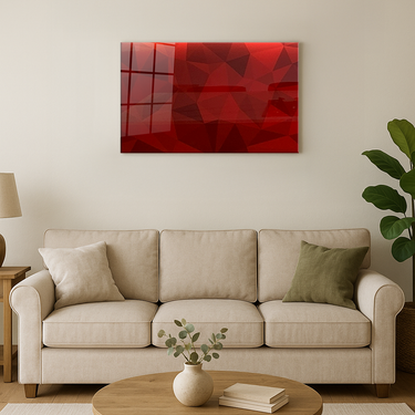 Red Prism Glass Wall Art - Landscape Sizes - DIY