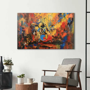 Abstract Acrylic Drummer Glass Wall Art - DIY - CreoGlass®