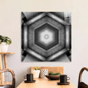 Abstract Halftone Hexagon Glass Wall Art - DIY - CreoGlass®