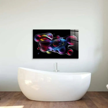 Abstract Metallic Bubbles 2 Glass Wall Art - DIY - CreoGlass®