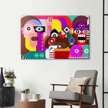 Abstract Women Glass Wall Art - DIY - CreoGlass®