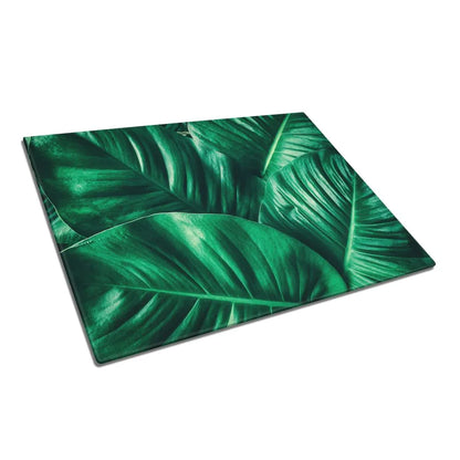 Anthurium Leaves Glass Chopping Board and Worktop - CreoGlass®