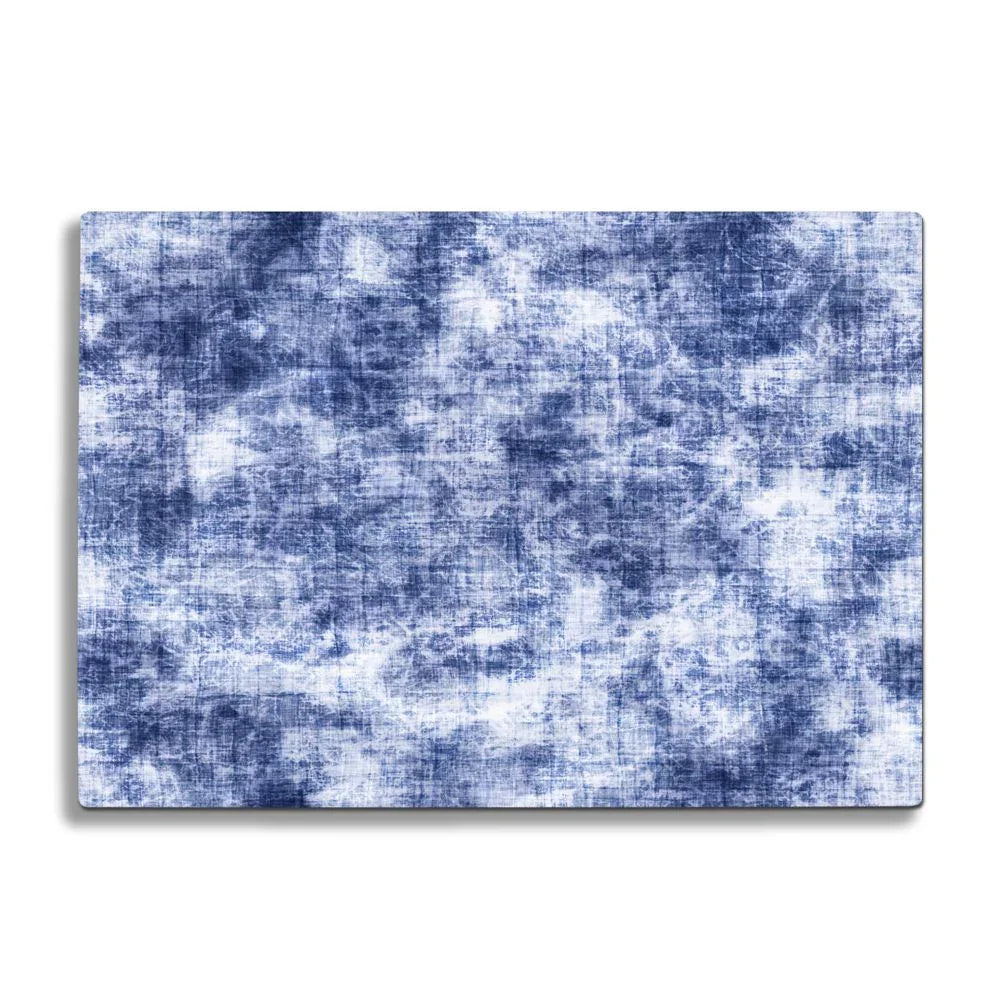 Blue Batique Linen Texture Glass Chopping Board and Worktop - CreoGlass®
