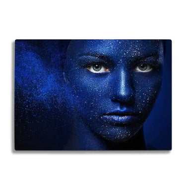 Blue Face Woman Glass Chopping Board and Placemat - CreoGlass®