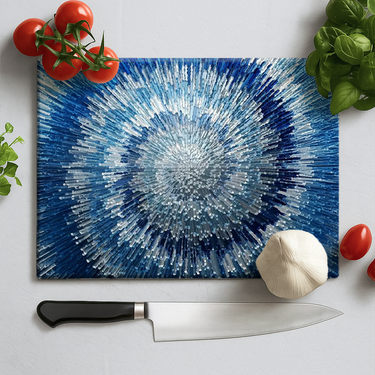 Abstract Blue Spiral Splashback DIY - Mix and Match