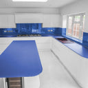 Blue Horizon Plain Colour 10mm Glass Worktop - CreoGlass®