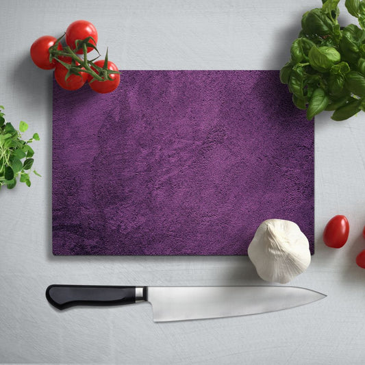 Concrete Purple Glass Chopping Board and Worktop