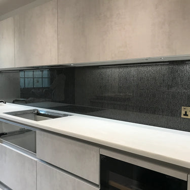 Obsidian Black - Italian Splashback - Bespoke - CreoGlass®
