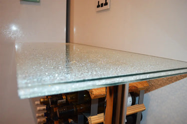 Ice Cracked 10mm Glass Worktop - CreoGlass®