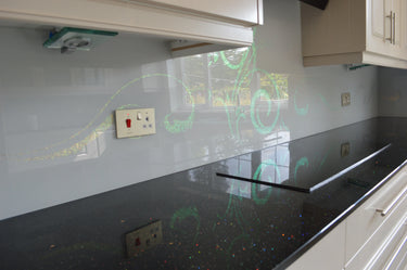 100% Luxury Jet Black 10mm Glass Worktop - CreoGlass®