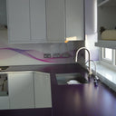 100% Luxury Purple Haze 10mm Glass Worktop - CreoGlass®