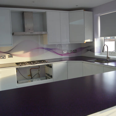 100% Luxury Purple Haze 10mm Glass Worktop - CreoGlass®