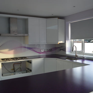 100% Luxury Purple Haze 10mm Glass Worktop - CreoGlass®