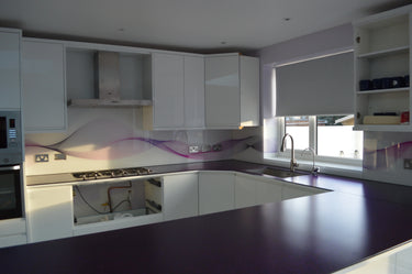 100% Luxury Purple Haze 10mm Glass Worktop - CreoGlass®