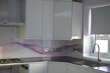 100% Luxury Purple Haze 10mm Glass Worktop - CreoGlass®