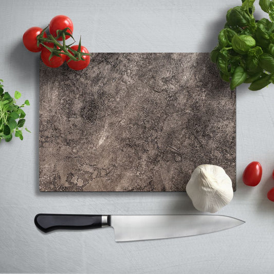 Grey Wall Texture Glass Chopping Board and Worktop