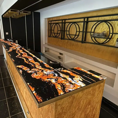 Volcanic Onyx Glass Bar top - CreoGlass®