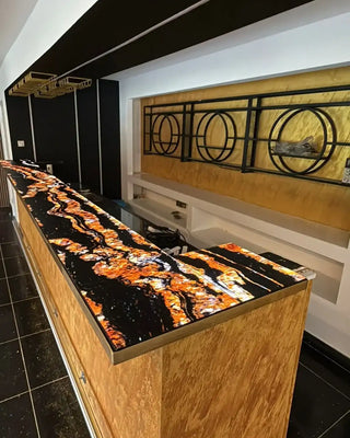 Volcanic Onyx Glass Bar top - CreoGlass®