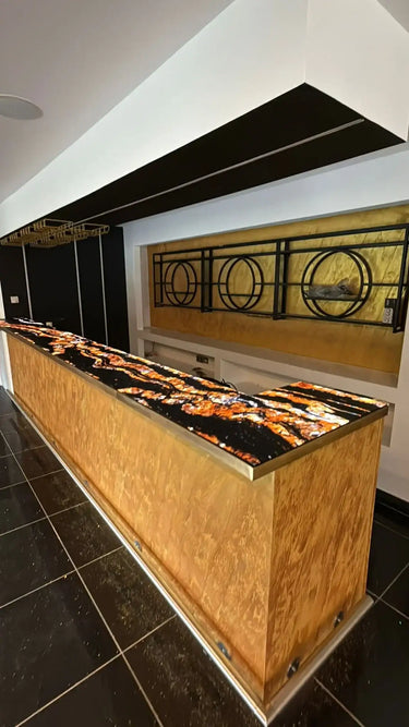 Volcanic Onyx Glass Bar top - CreoGlass®