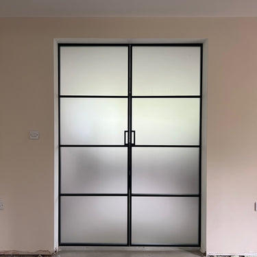 Frost Grid - Double Sliding Glass Door - PMF - CreoGlass®