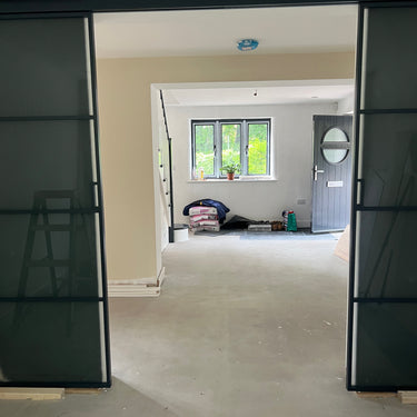 Frost Grid - Double Sliding Glass Door - PMF - CreoGlass®