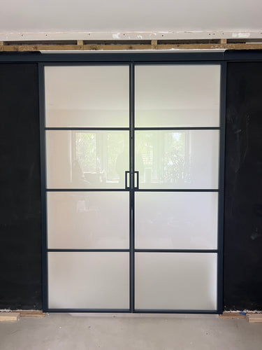 Frost Grid - Double Sliding Glass Door - PMF - CreoGlass®