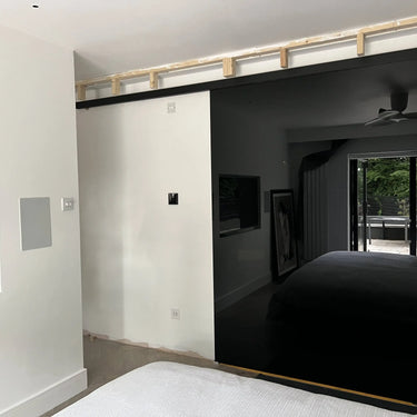 Midnight Black – Single Sliding Glass Door – Frameless - CreoGlass®