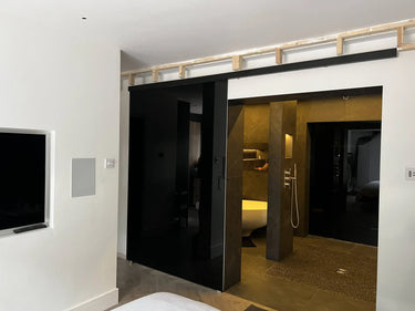 Midnight Black – Single Sliding Glass Door – Frameless - CreoGlass®