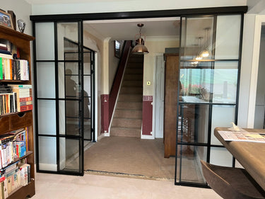 Loft Line – Double Sliding Glass Doors with Two Side Panels – PMF - CreoGlass®