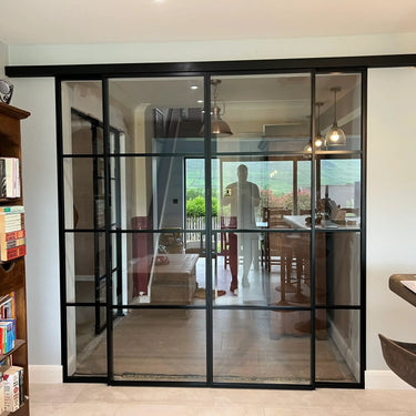 Loft Line – Double Sliding Glass Doors with Two Side Panels – PMF - CreoGlass®