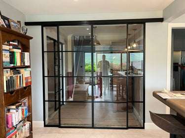 Loft Line – Double Sliding Glass Doors with Two Side Panels – PMF - CreoGlass®