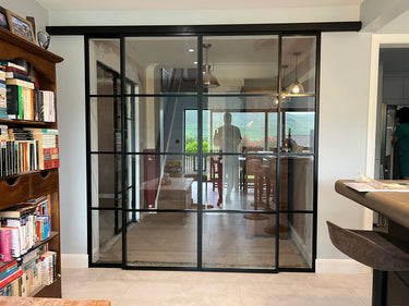 Loft Line – Double Sliding Glass Doors with Two Side Panels – PMF - CreoGlass®