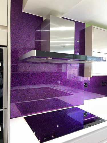 100% Luxury - Purple Haze Splashback - Bespoke - CreoGlass®