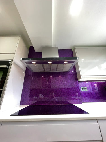 100% Luxury - Purple Haze Splashback - Bespoke - CreoGlass®