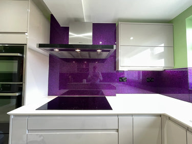 100% Luxury - Purple Haze Splashback - Bespoke - CreoGlass®