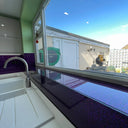 100% Luxury - Purple Haze Splashback - Bespoke - CreoGlass®