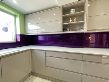 100% Luxury - Purple Haze Splashback - Bespoke - CreoGlass®