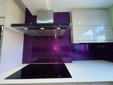 100% Luxury - Purple Haze Splashback - Bespoke - CreoGlass®