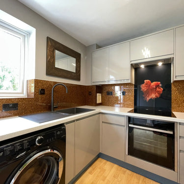 Deep Bronze - Mica Splashback - Bespoke - CreoGlass®