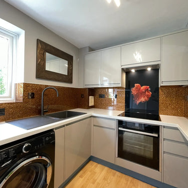 Deep Bronze - Mica Splashback - Bespoke - CreoGlass®