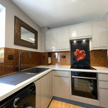 Deep Bronze - Mica Splashback - Bespoke - CreoGlass®