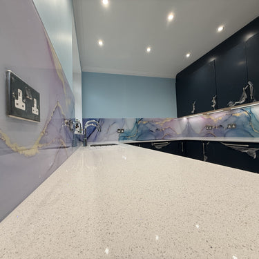 "Amara" - Blush Pastel - Liquid Ink Glass - Bespoke - CreoGlass®