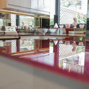 100% Luxury Crimson Sparkle 10mm Glass Worktop - CreoGlass®