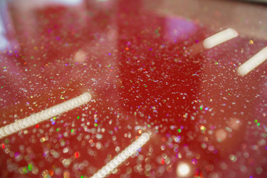 100% Luxury Crimson Sparkle 10mm Glass Worktop - CreoGlass®