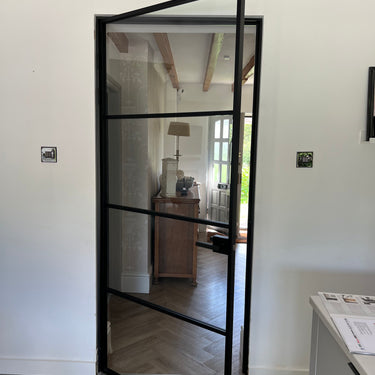 Crest Grid – Single Hinged Door with Latch and Frame – PMF