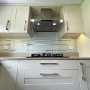 White - Mirror Striped Splashback - Bespoke - CreoGlass®