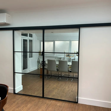 Deco Grid – Double Sliding Glass Doors – PMF - CreoGlass®