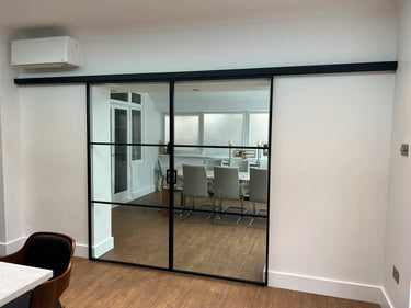 Deco Grid – Double Sliding Glass Doors – PMF - CreoGlass®