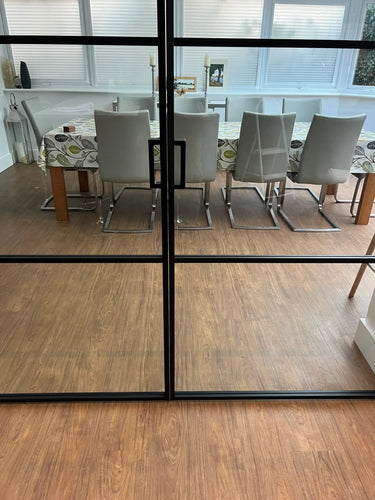 Deco Grid – Double Sliding Glass Doors – PMF - CreoGlass®