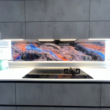 Quantum Flare – Abstract Printed Splashback – Bespoke